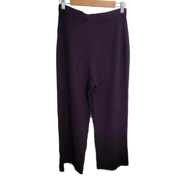St John Pull On Plum Stretch Santana Knit Pants - Picture 5 of 7